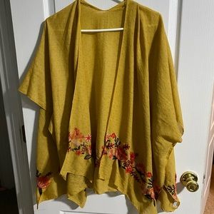 Three Bird Nest Mustard kimono